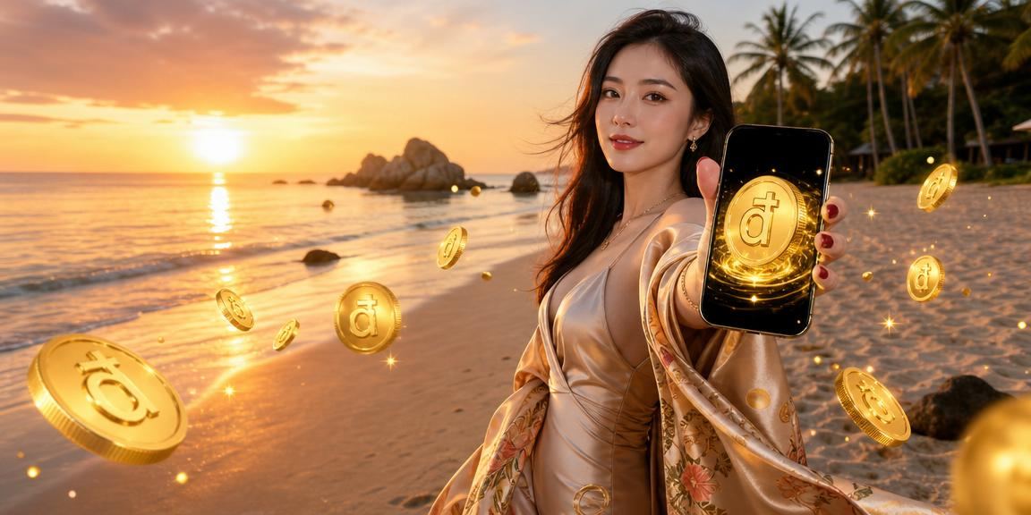 Người chơi truy cập casino trực tuyến trên điện thoại tại bãi biển Phú Quốc